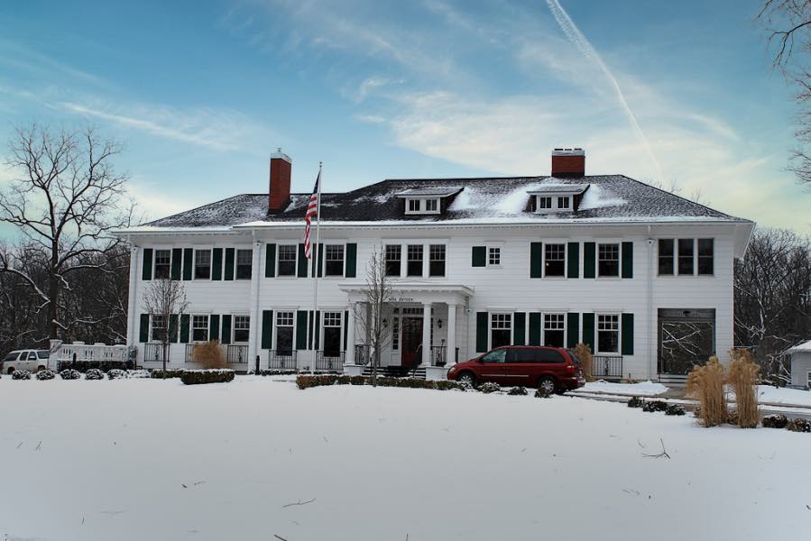 Mansion in Snow