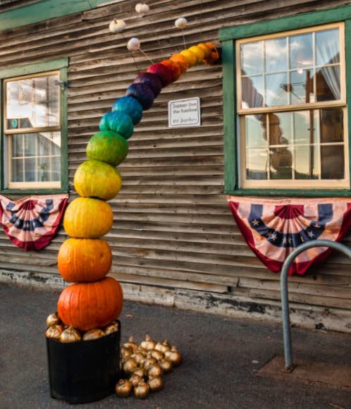 A Rainbow Colored Pumpkin