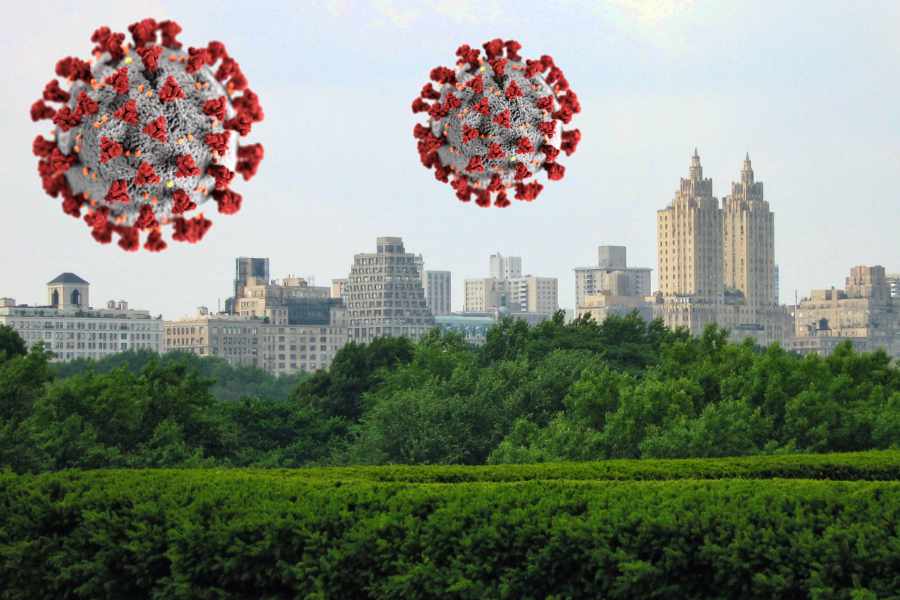 Central Park West, with coronavirus