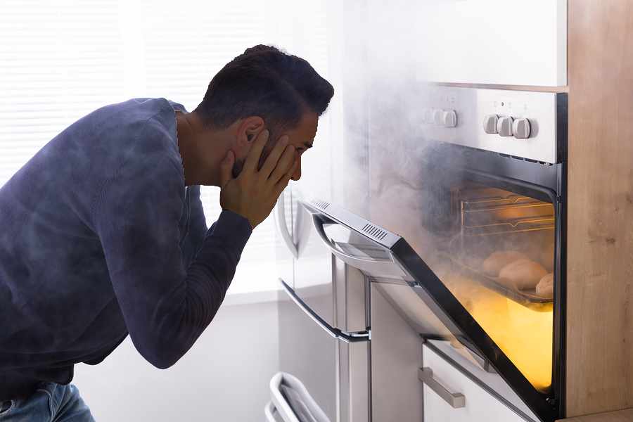 Burned dinner in oven