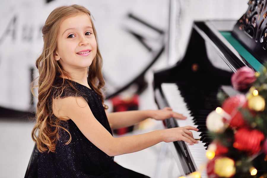 Girl playing piano