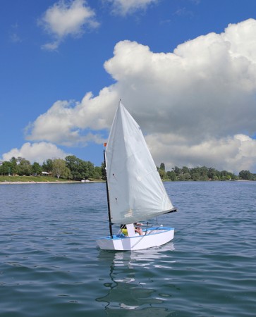 Sailing in a dinghy