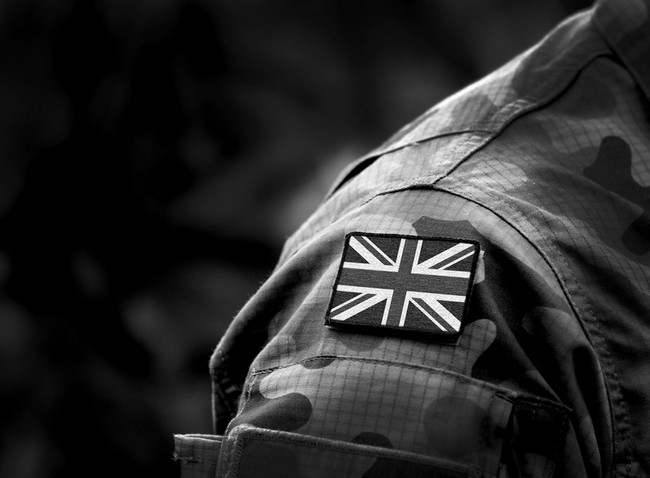 British army uniform shoulder flag