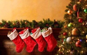 Christmas stockings scene break
