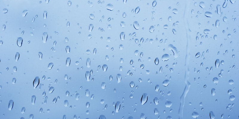 Raindrops on glass