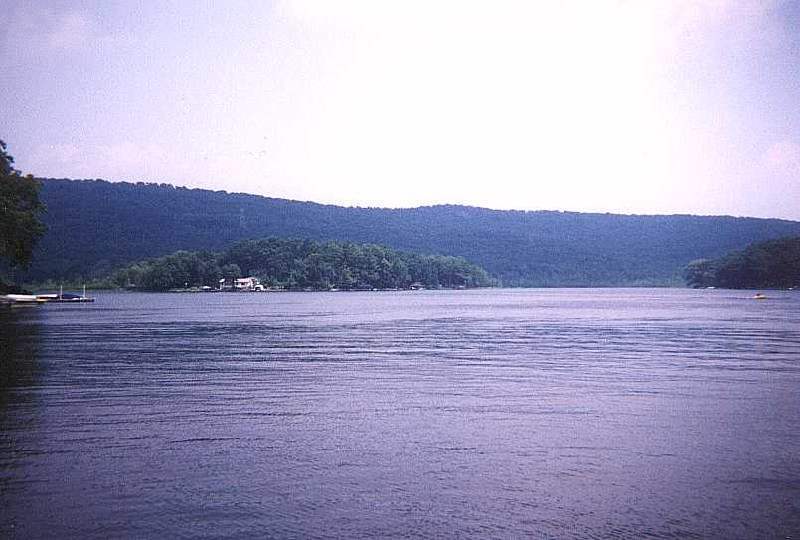 Peaceful lake scene