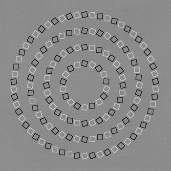 Optical illusion - four concentric circles