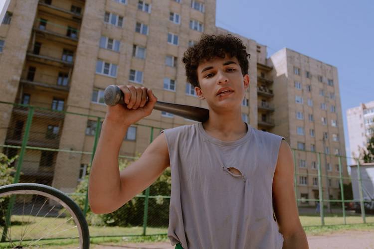 Boy holding baseball bat