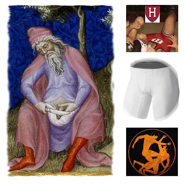Abraham; Harvard wrestlers; compression shorts; gymnos