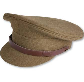 Brown military cap