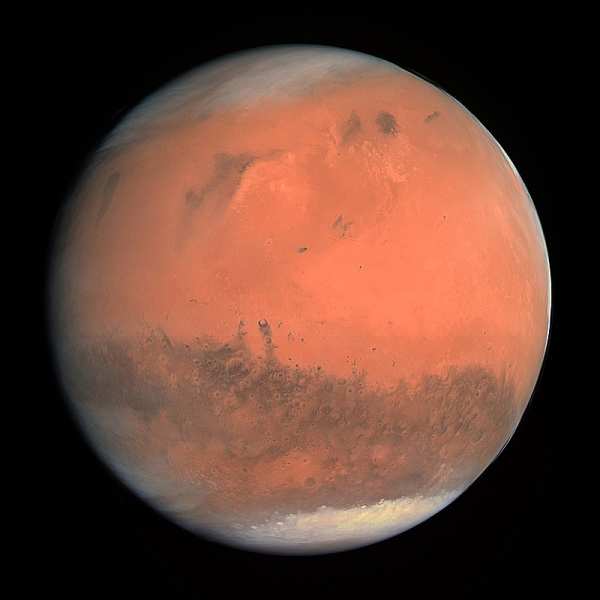 A color picture of the planet Mars