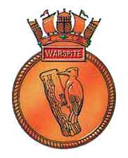 Ship's crest of the battleship HMS Warspite