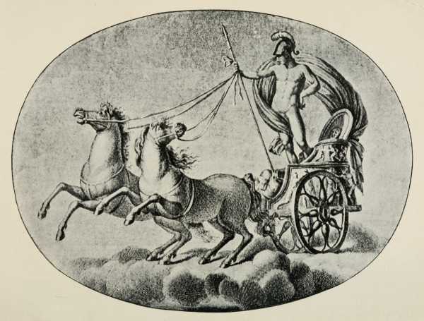 The Roman god Mars on a chariot