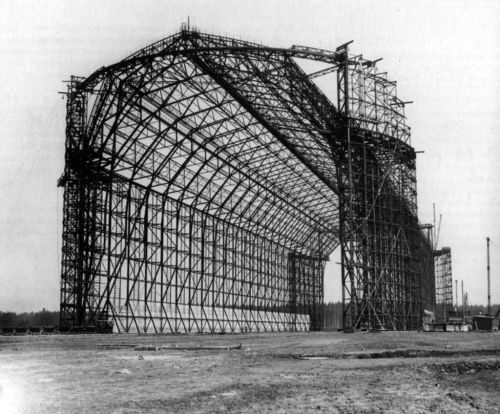 Hangar under construction