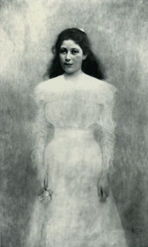Painting of a lady standing