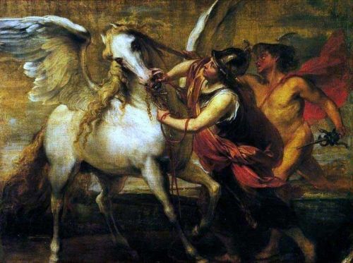 Bellerophon and Mercury taming Pegasus, by Jan Boeckhorst