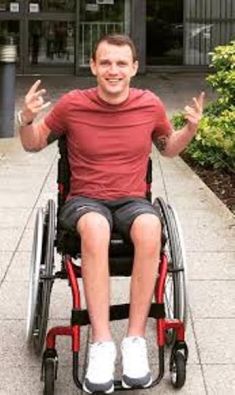 Terrell: a young man in a wheelchair