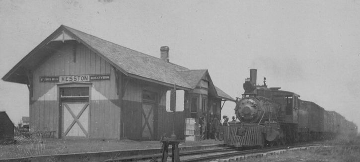 Railway station in Hesston, Kansas
