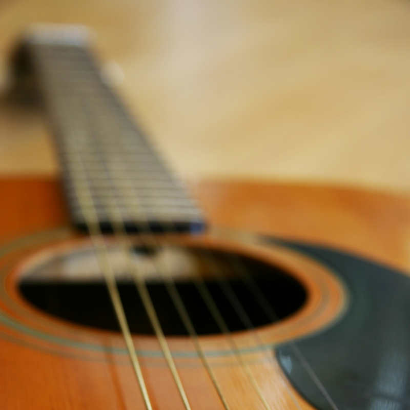 Closeup photo of guitar
