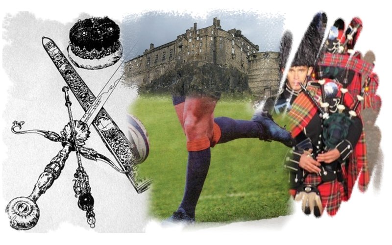 Honours of Scotland; Edinburgh Castle; Scottish soldiers; drop kick