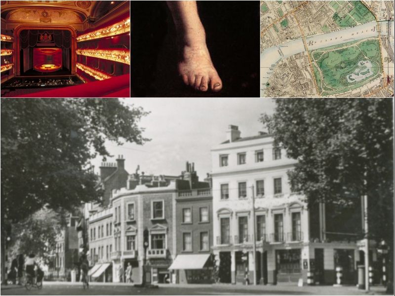 Royal Opera House; Caravaggio foot; Chelsea bridges; Cheyne Walk