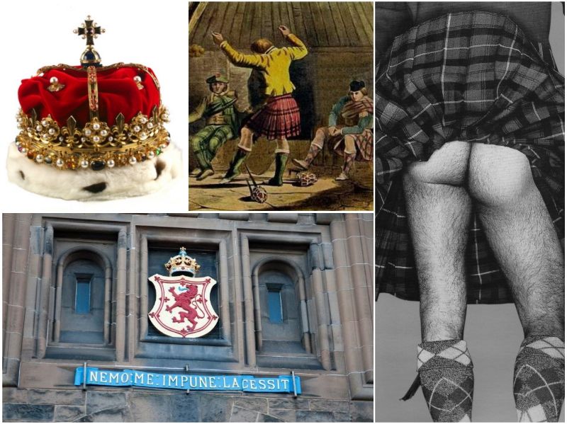 Scottish Crown; sword dance; Scottish bottom; Edinburgh Castle