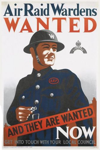 Air raid wardens wanted poster