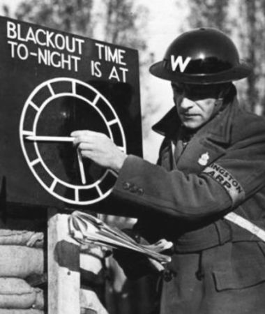 Blackout time tonight is... A warden sets the time