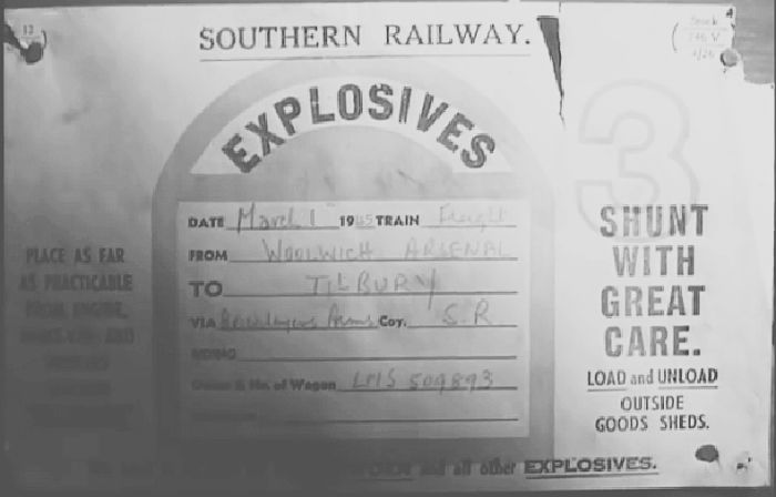 Railway explosives label