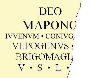 Maponus inscription, broken