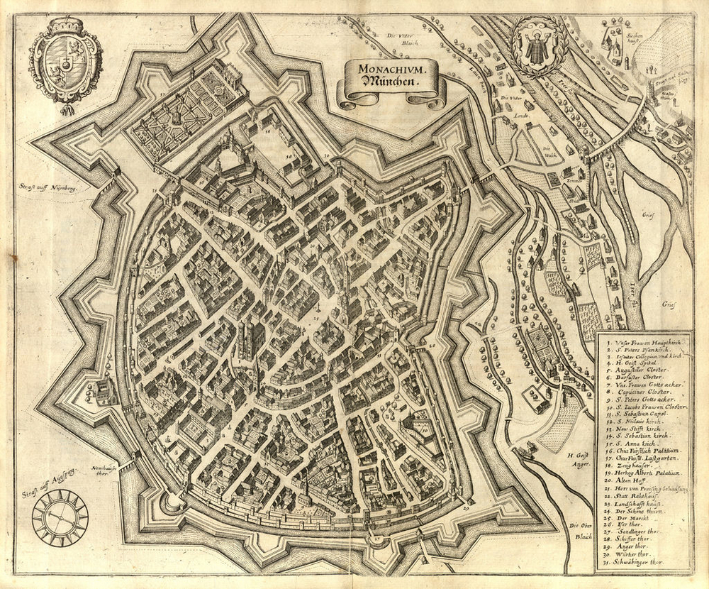 17th Century map of Munich
