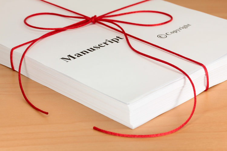 manuscript tied with red string